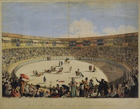 View of a Bullfight in Madrid.
