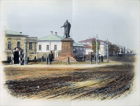 Monument to Alexander I in Taganrog Russia circa 1869