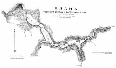 Plan of Lake Sarez and Usoy dam