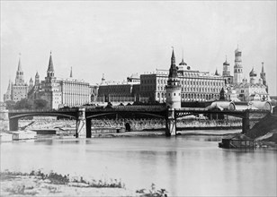 Grand Stone Bridge in Moscow circa before 1918