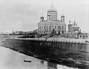Cathedral of Christ the Savior church in Moscow Russia circa Between 1883 and 1918