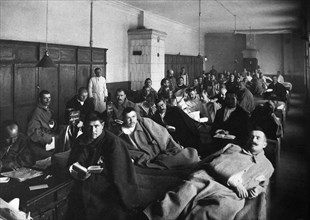 The wounded in the ward of the infirmary set up by the Moscow City Administration circa 1914