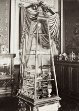 Photo showing the vitrine of Empress Alexandra Feodorovna's Fabergé articles