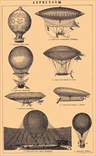 Various air balloons and airships