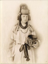 Young Russian woman in cultural dress