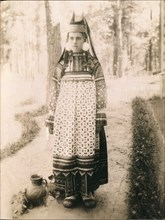 Girl wearing cultural dress / clothing - South Russia