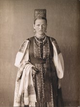 Young woman in traditional folk costume; Southern Russia