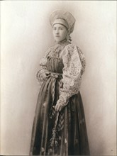 Russian woman in traditional dress -  Central Russia
