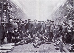 Lugansk or Luhansk Ukraine -  Factory workers circa before 1917
