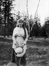Grand Duchess Anastasia Nikolaevna of Russia in the park of Tsarskoye Selo circa  Spring 1916