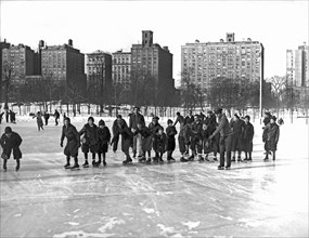 Skaters Race In Central Park