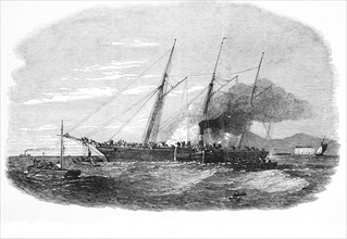 Explosion Of The Times Steamer At Dublin.