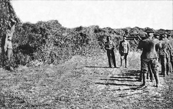 British Troops Shooting A German Spy.