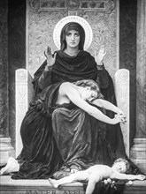 A Mother Lies On The Lap Of Mary.