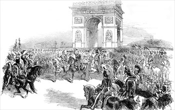 The entrance of the Emporer Napolian Bonaparte in Paris.