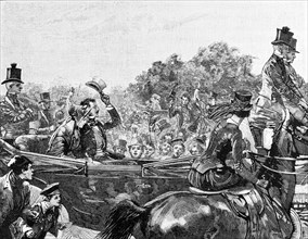 Reception Of Queen Victoria In Hyde Park After The News Of Oxford's Attempt On Her Life.