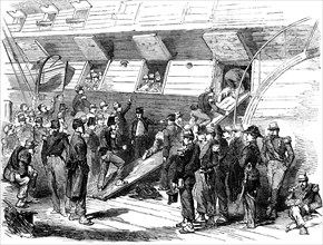 The 48th French Regiment Of The Line Embarking On Board The St Vincent English Ship At Calais.