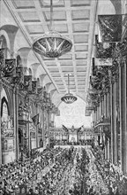 Banquet to Queen Victoria in the Guildhall.