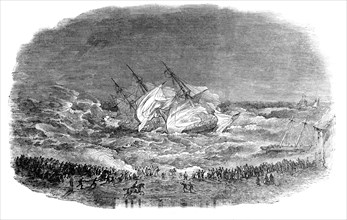 The Wreck Of The Troop Ship Charlotte And An Attempt By The Lifeboat To Save The Crew.