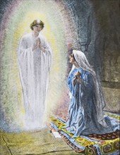The Angel Telling Mary She Is To Be The Mother Of Jesus.