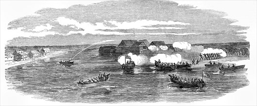 Boat attack on the Sulineh Mouth of the Danube.