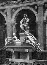 The Monument Of Lornzo De Medici By Michael Angelo, In The Italian Court At The Crystal Palace.