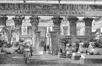 Crystal Palace, Entrance To The Egyptian Court From The Nave By The Avenue Of Lions.