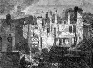The Remains Of The Whittington Club In The Strand, London, after The Fire.