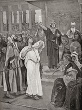 Athaliah hears the proclamation of Joash.