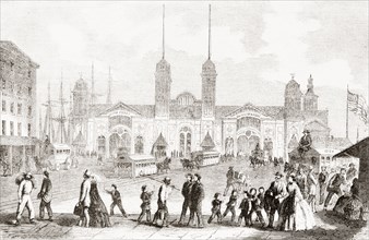 The landing stage inaugurated in the port of New York, United States of America in 1867.