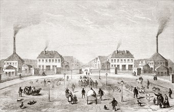 French slaughterhouses or abattoirs in the late 19th century.