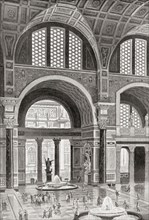 Artist's reconstruction of the Baths of Caracalla, Rome, Italy.