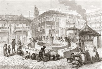 The Corral del Conde, Seville, Andalusia, Spain in the 19th century.
