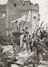 Joan of Arc at the siege of Orleans.