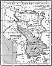 Map of Serbia at the start of WWI.