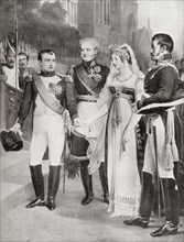 Napoleon receiving the Queen of Prussia at Tilsit.