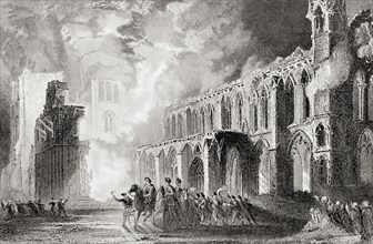The destruction of Elgin Cathedral.
