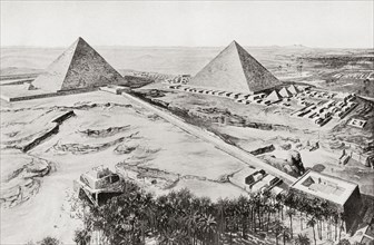 The pyramids at Giza, Egypt.