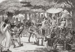 Chandragupta Maurya entertains his bride from Babylon.