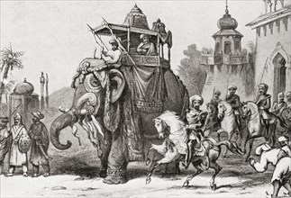 The Nana Sahib leaving Lucknow for Cawnpore in 1857.