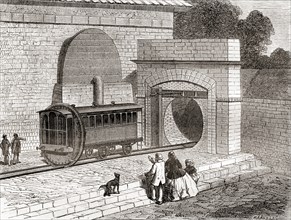 The entrance to The Crystal Palace pneumatic railway.