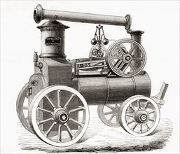 Monsieur Durenne's portable steam engine.