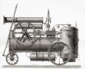 A portable steam engine built in France by the company M. Cail et Cie in the 19th century.