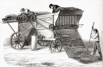 A 19th century threshing machine.