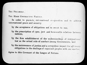 The United Nations preamble agreement following the end of WW1.