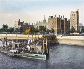 The Paddle Steamer Prince Arthur at the warf/Jetty of London Palace.