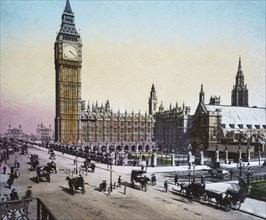 The Houses of Parliment looking to Westminster bridge.