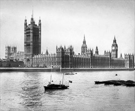 The Houses of Parliment from the river Thames.