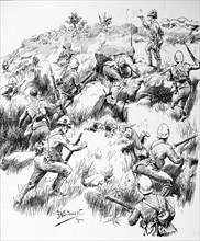 The Durham Light Infantry storming the crest of Vall Krantz.