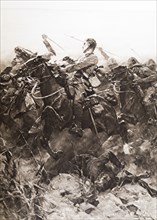 The charge of the 5th lancers.